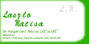 laszlo matisa business card